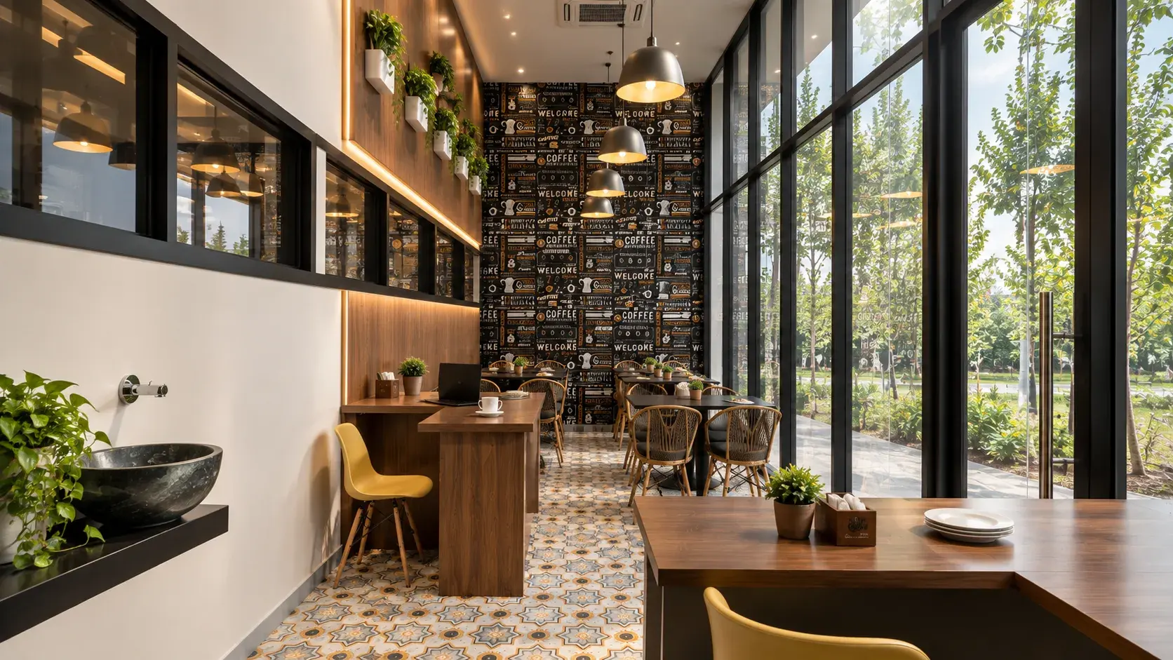 Café interior by Prasanth Associates