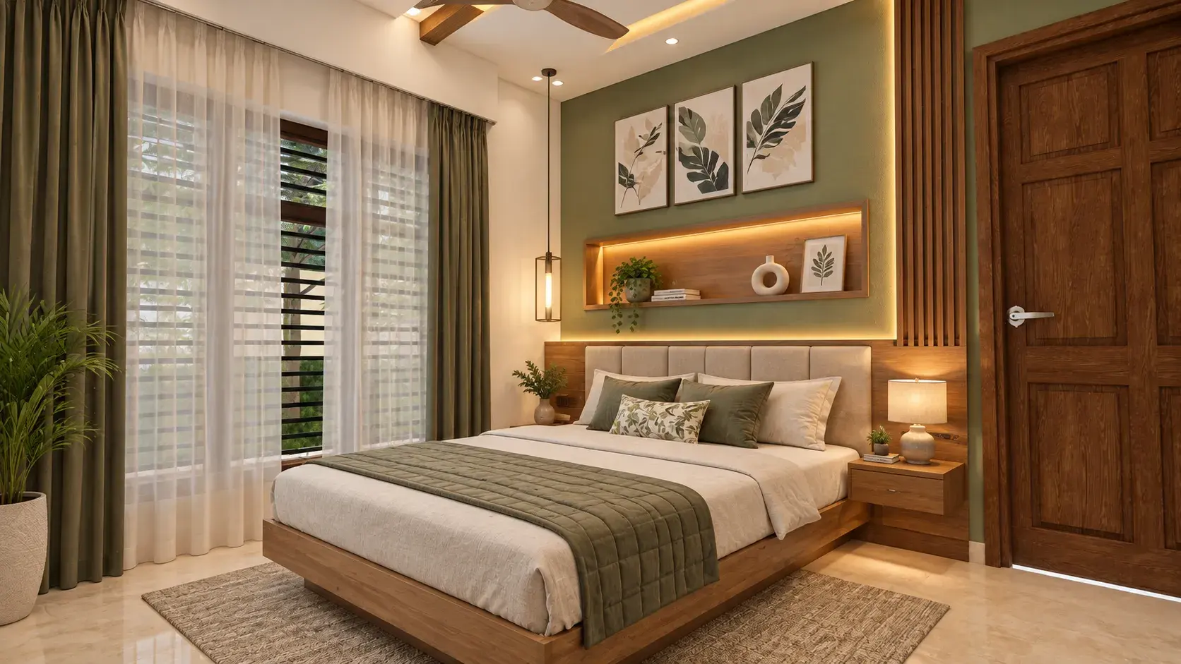 Bedroom interior by Prasanth Associates