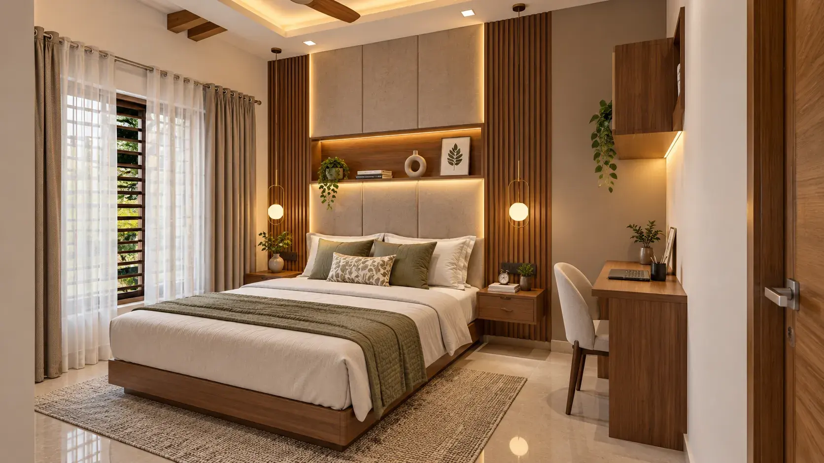 Bedroom interior by Prasanth Associates