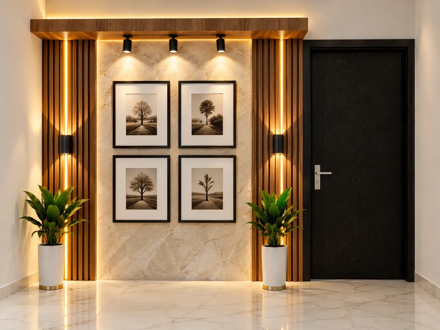 Living hall interior by Prasanth Associates