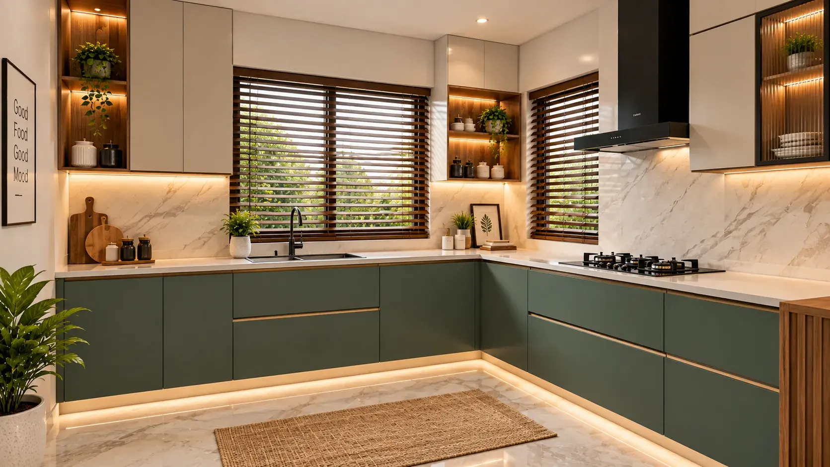 Kitchen interior by Prasanth Associates