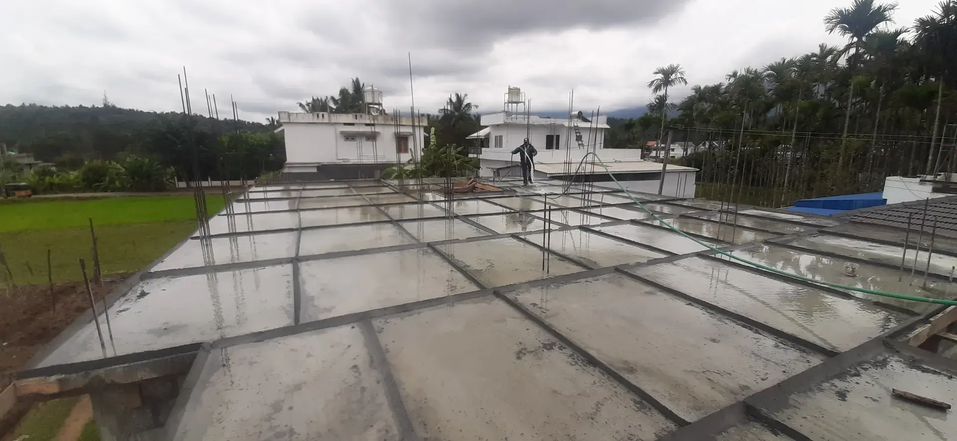House under construction in Gudalur, built by Prasanth Associates