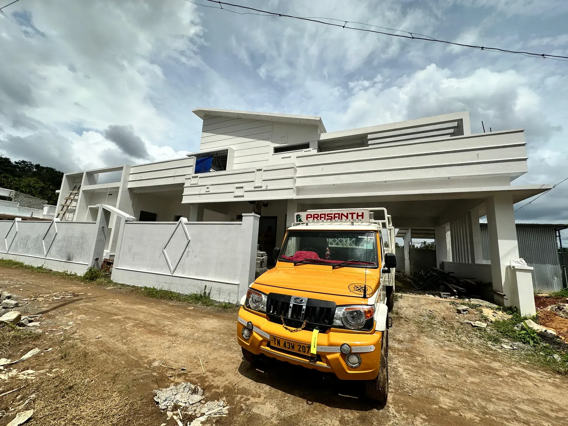 Residential Building in Gudalur, residential building by Prasanth Associates during construction